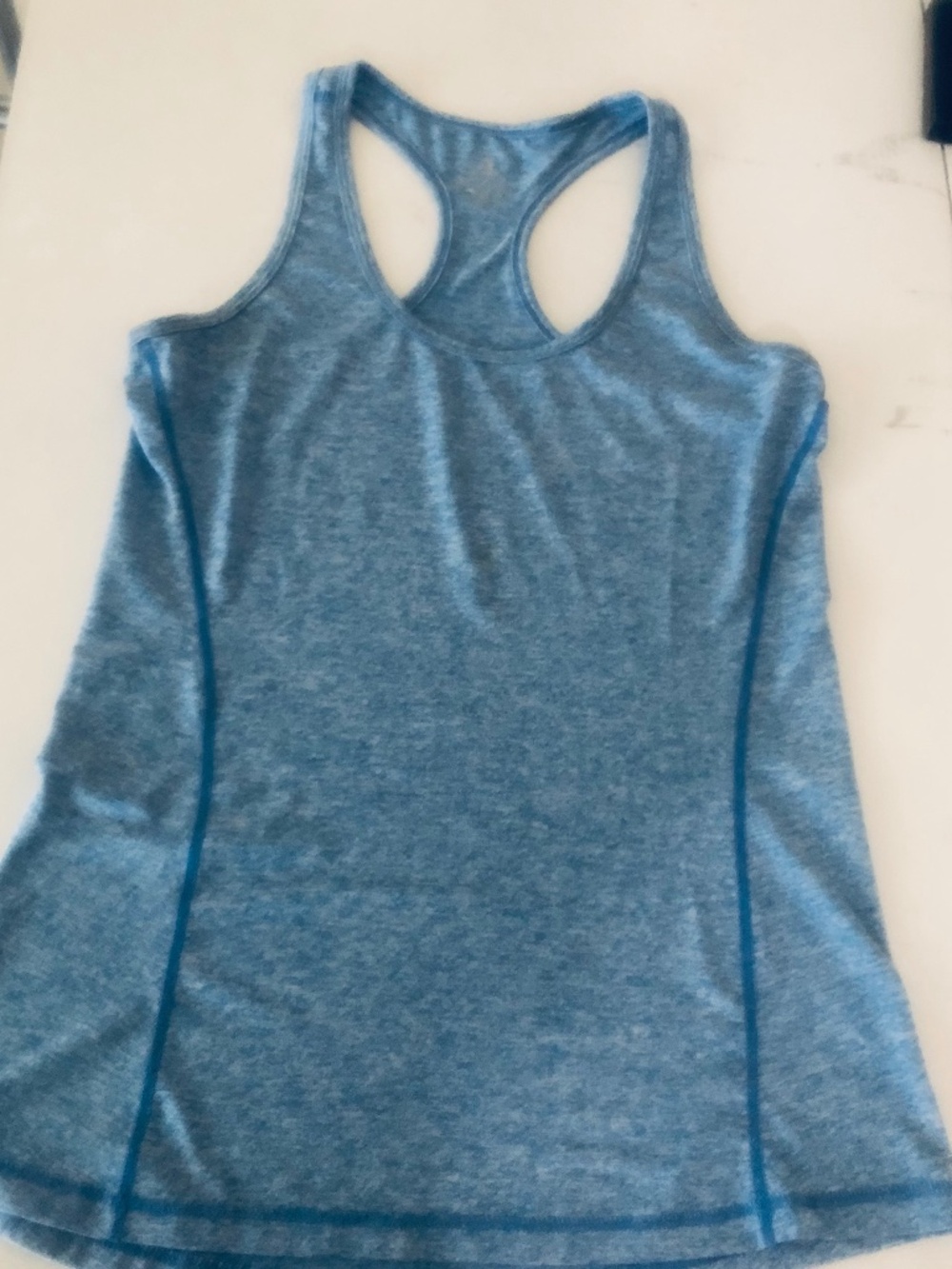 Small women’s blue running top racerback athletic workout
